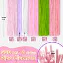 LINAYE 500 PCS Pipe Cleaners Craft, 6 Colors Pipe Cleaners Flowers Kit, Chenille Stems for Crafts with Instruction Wrapping Paper, Flower Stamens, Stems Art and Craft Supplies Pink (12inch x 6mm)