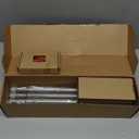 KAMANINA Curtain Rods for Windows 66 to 120 Inch, 7/8 Inch Antique Silver Heavy Duty Window Curtain Rod 32 to 120 (2.6-10ft), Adjustable Decorative Drapery Rods with Netted Texture End