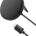 Belkin Magnetic Wireless Charging Pad Qi2 15W w/Kickstand - MagSafe-Compatible Qi2-Certified Wireless Charger for iPhone 17 Series, Samsung Galaxy S25 Series, AirPods (No PSU) - Black