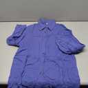 siliteelon Womens Button Down Shirts Cotton Long Sleeve Oversized Boyfriend Blouses Collared Dress Tops with Pockets (Large, Da Purple)