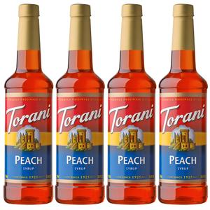 Torani Syrup, Peach, 25.4 Ounces (Pack of 4) (EXP 10/09/27)