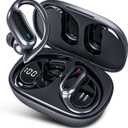 Wireless Earbuds, Bluetooth 5.4 Headphones, True Wireless Stereo Earphones with IPX7 Waterproof, Noise Cancelling Mic, Fast Charging and Comfort Fit Ear Buds for Sports/Workouts - Black