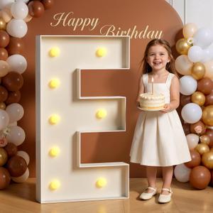 Marquee Letters 3 Feet Tall 3FT Large Light Up Letters E for Wedding Will You Marry Me Sign Happy Birthday Engagement Party Decorations Big Letterboard E