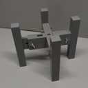 Elevated Dog Bowl Stand,Adjustable Dog Food Stand for 6-8 Bowls,Single DogBowl Holder 7 Tall for Cats and Small Dogs Grey (Small-7''H-3.9''/5.1'' raised)