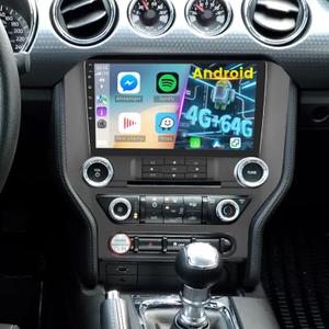 [4+64G] Car Radio for Ford Mustang 2015-2020 (Adapts to 3 Buttons Only), 9 inches Ford Mustang Android Touchscreen Stereo, Carplay&Android Auto/32 EQ Audio/Bluetooth/FM RDS/SWC