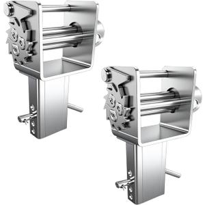 Trailer Stake Pocket Winch, Heavy Duty Stake Pocket Winch D Ring for Flatbed Trailer Trucks and Winches, 5400 LBS Load Limit, 16200 LBS Capacity for Trailer Winch - Stake Pocket Outward Offset, 2 Pack