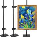 Wenqik 2 Pack Adjustable Tabletop Easel Stand Metal Picture Frame Stand Table Art Easels for Display Adjustable Picture Holder for Photo, Signs, Canvas(Black,30 Inch)