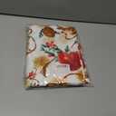 SASTYBALE Christmas Tablecloth Rectangle, Jacquard Fabric Christmas Table Cloth with Poinsettia Flowers, Spillproof Table Cover for Winter Holiday Dinner Decor (Rectangle, 60" x 84")