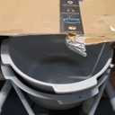 Drive Medical 11148-1 Folding Steel Bedside Commode Chair, Portable Toilet, Supports Individuals Weighing Up To 350 Lbs, with 7.5 Qt. Bucket and 13.5 Inch Seat, Grey