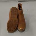 Athlefit Girls Ankle Boots Kids Platform Slip On Chelsea Wedge Booties for Toddler Little Kid Big Kid (Brown, 11)