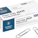 Business Source Paper Clips, Jumbo, .041 Wire Gauge, 1000/ Pack, 41 Mile (65639)