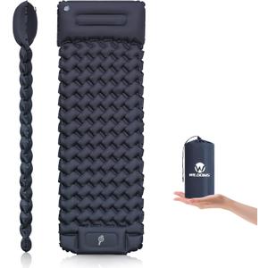 Sleeping Pad for Camping - 4 Thick Inflatable Camping Mat with Built-in Pump & Pillow, Ultralight Self Inflating Camping pad, Backpacking Sleeping Mat for Hiking, Tent, Traveling (Midnight Blue)