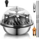 VIVOSUN 16 inch Bud Leaf Bowl Trimmer- Clear Visibility Dome, Sharp Stainless Steel Blades for Spin Cut & Solid Metal Gear Box, Hand Pruner Included (Upgraded Version)
