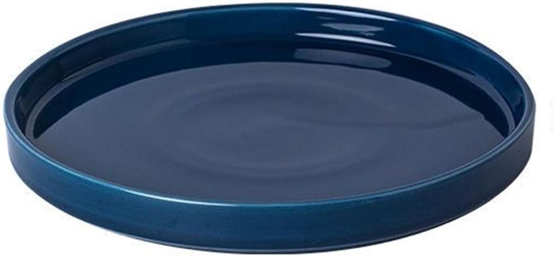Fzfeiyy Ceramic Plant Saucer Pot Tray 14.5 Inch, Blue Planter Saucers 5 7 9 10 12 15 Inch for Indoors Outdoor, Flower Pot Saucers for Holding Water Drips and Soil