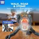 STEAM Life Remote Control Dinosaur Toy, RC T-Rex with Lights, Sounds & Mist Spray, Walking Robot Dinosaur Toys for Boys Age 4-7, Rechargeable Large Dinosaurs Toy Gift