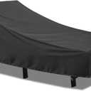 PureFit Outdoor Chaise Lounge Cover, Lounge Chair Covers Waterproof Patio Furniture Lounge Chair Cover, UV Resistant & Weatherproof, 1 Pack, 78"L x 35.5"W x 33"H Inches, Black