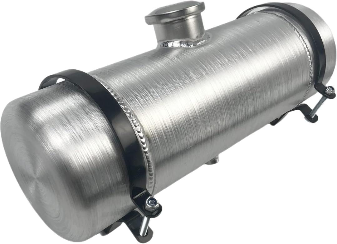 JSD 2 Gallons 6"x18" Aluminum Spun Round Gas Tank Center Fill 1/4" NPT Outlet For Mini Bike Golf Cart ,Motorcycle