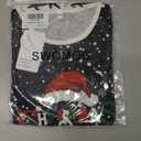 SWOMOG Family Christmas Pajamas Matching Sets Holiday Christmas Jammies Christmas PJs Matching Xmas Pjs for Adults Kids Black Christmas Print 140