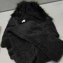 Winter Warm Women Hoodie Hat/Scarf/Gloves Set Soft Plush Thick Warm Hat (Black)