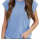 Bingerlily Girls Summer Casual Tops Short Sleeve Textured T Shirts Cute Comfy Tees, Large 