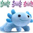 DYBFONO Axolotl Plush Toy, 10.8 Soft Cute Axolotl Stuffed Cotton Plush Pillow Kawaii Salamander Animal for Boys Girls Kids Gift (Blue)