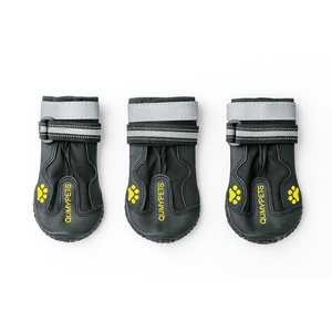 QUMY 3PCS Dog Boots Size 6 Performance Dogs Shoes & Paw Protectors SIZE 8, Black