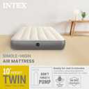 INTEX 64101E Dura-Beam Standard Single-High Air Mattress: Fiber-Tech Twin Size 10in Bed Height 300lb Weight Capacity Pump Sold Separately