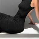 Floerns Women's Glitter Backless Tank Dress Cocktail Formal Slit Hem Bodycon Maxi Dresses (Black, L)