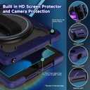 for iPad 9th 8th 7th Generation Case iPad 10.2 inch with HD Screen Protector, 360 Rotating Kickstand/Hand Strap, Shoulder Strap, Heavy Duty Military Grade - Kids Friendly