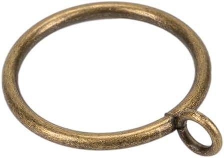 Curtain Rings with Eyelet for Curtain Rods 2 Inch Inner Diameter Metal Drapery Eyelet Curtain Rings Black 20 Pcs Bronze Exselens