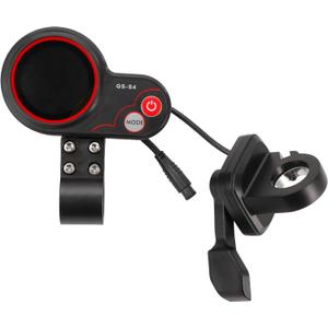 Electric Scooter Thumb QS-S4 Throttle with LCD Display 36-60V Panel and Speed Gear Power Mode Compatible with Zero 8 9 10 8X 10X Controller Twist Throttler 6 Pin, Kit Display Parts