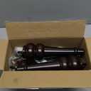 10 inch / 24cm Wooden Furniture Legs, Pack of 4 Walnut Solid Wood Turned DIY Replacement Bun Feet with M8 Hanger Bolts & T-Nuts or Sofa Couch Cabinet Recliner Ottoman Riser