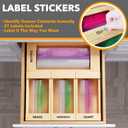 SpaceAid Bag Storage Organizer for Kitchen Drawer, Bamboo Organizer, Compatible with Gallon, Quart, Sandwich and Snack Variety Size Bag (4 Pack)