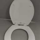 BEMIS 500EC 390 Toilet Seat with Easy Clean & Change Hinges, 1 Pack Round, Cotton White