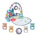 Cuterabit Baby Tummy Time Play Mat, Kick and Play Piano with Music and Light, Activity Gym Center for Newborn Babies Infants Boys Girls 0-3-6-9-12 Months (Blue)