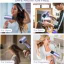 slopehill Professional Ionic Hair Dryer, Powerful 1800W Fast Drying Low Noise Blow Dryer with 2 Concentrator Nozzle 1 Diffuser Attachments for Home Salon Travel (Lavender)