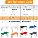 BDDC 2 Pack Rectangle Fitted 4ft Table Cover 24" x 48" Stretchy Spandex Black Table Cloth, Washable & Wrinkle-Resistant Tablecloth for Tables, Indoor/Outdoor Picnics, Patios & Events