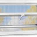 Vinyl Basement Hopper Window, Bathroom Window 32" x 18" White