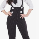 fun shack 20s Mobster Costume for Women, 1920s Gangster Outfit, Halloween Gangster Costume for Women, Vintage Style XXL