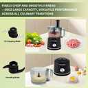 7-in-1 Multifunctional Food Processor with 68oz Processing Bowl,51oz Glass Blender,6.7oz Glass Grinder, Kneading/Chopping/Shredding/Slicing/French Fry Blades for Vegetables,Fruits,Coffee Bean