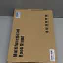 Desk Clamp Acrylic Book Stand for Reading, Ergonomic Design Adjustable Height up to 20 inches with Rotating Bases Cookbook Stand, Suitable for Recipe, Sheet Music, Tablet(Gray)