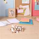 50 Pcs Mini Heart Wooden Clips Clothespins Photo Paper Peg Pin Craft Decoration Clips Laundry Storage Organization