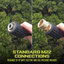 Sun Joe SPX-25H Pressure Washer Hose, 25 ft Extension Hose for SPX Series, M22-15 MM Connectors, up to 2,300 PSI, Weather-Resistant, Manufacturer Original