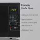 Farberware 1.1 Cu. Ft. Countertop Microwave Oven 1000 Watts Power, Auto Cook Settings, Defrost, Easy Clean and Child Safety Lock - Black
