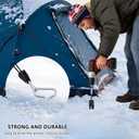 CozyCabin 14pcs Universal Ice Fishing Anchor Tool Kit Includes 6 Ice Fishing Tent Stakes Nail, Ice Anchor Drill Adapter with 1/4" Adapter Head, 6 Rope Hanger for Setting Up Ice Fishing Shelters Tents