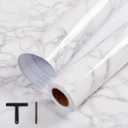 practicalWs White/Grey Marble Contact Paper 17.7" x 196.8", Marble Wallpaper Peel and Stick with Tools, Self Adhesive Vinyl Film Contact Paper for Countertops
