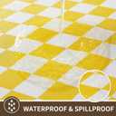 Rectangle Table Cloth,100% Waterproof Tablecloth Oil Proof Spill Proof Vinyl Table Cloth, Wipe Clean Plastic Table Cover for Dining, Camping, Indoor and Outdoor,60" x 84", Yellow
