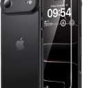3 x TAURI for iPhone Air Case, Full Camera Protection with Screen Protector, Translucent Matte Military-Grade Protection Shockproof Slim Phone Case for iPhone Air, Matte Black
