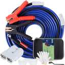 SAFEMATE 0 Gauge 30 Feet Jumper Cables Heavy Duty, 1000 Amp Quick Connect Plugs for Truck with Carry Bag