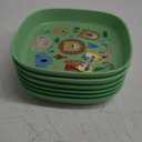 Tarhong Wheat Polypropylene Square Plate Green Jungle, 6 pcs